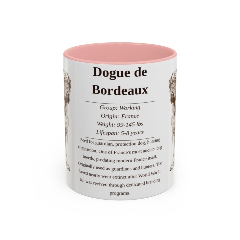 11oz-dogue-de-bordeaux-mug-writeup-pink 11oz Dogue de Bordeaux Mug, Pink, front view