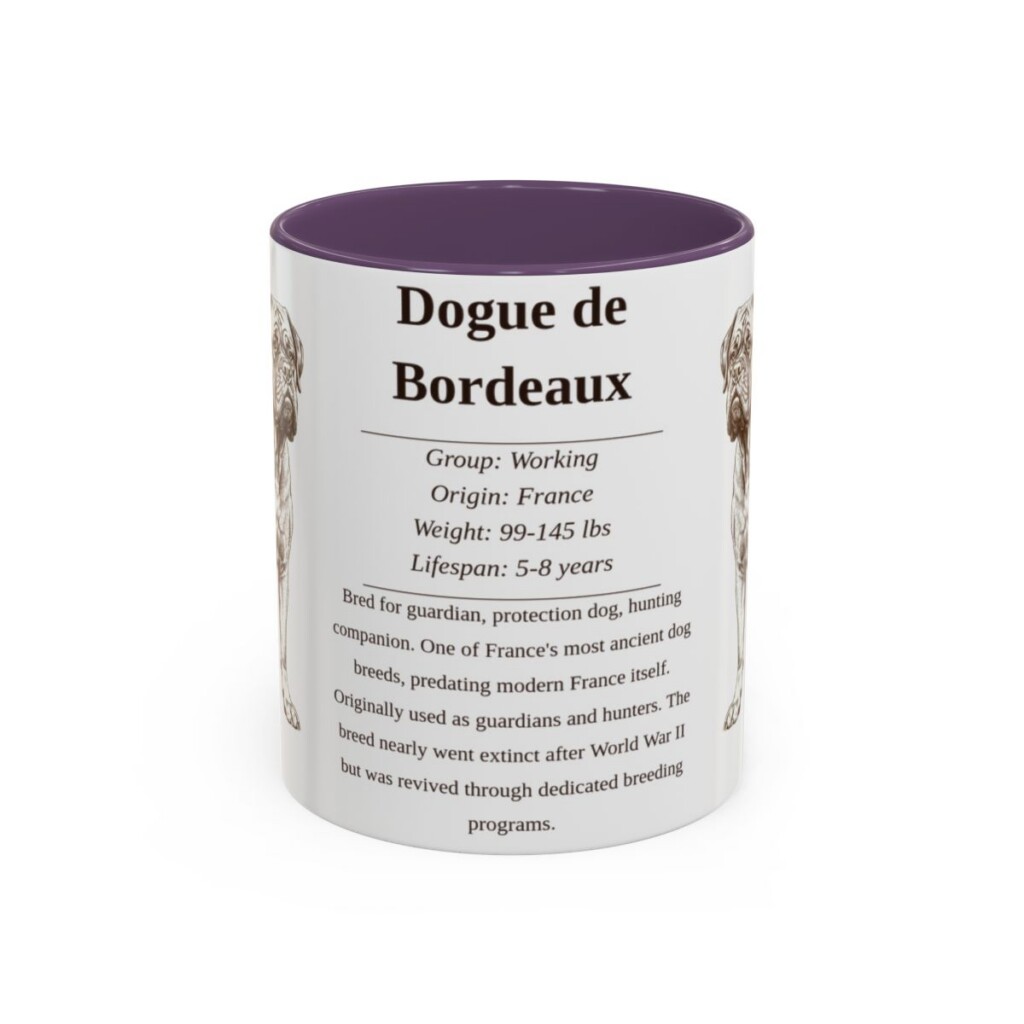 11oz-dogue-de-bordeaux-mug-writeup-purple 11oz Dogue de Bordeaux Mug, Purple, front view