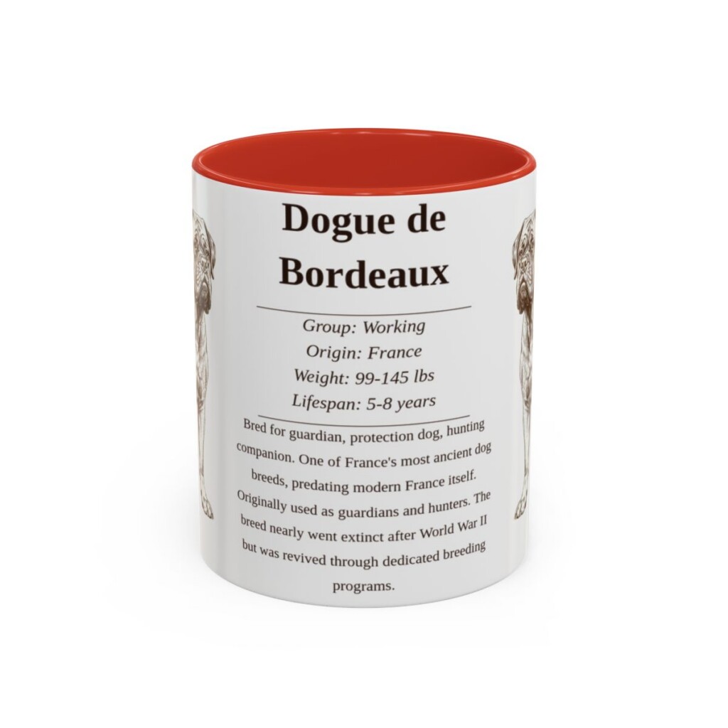 11oz-dogue-de-bordeaux-mug-writeup-red 11oz Dogue de Bordeaux Mug, Red, front view