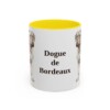 11oz Dogue de Bordeaux Mug, Yellow, front view