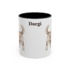 11oz Dorgi Mug, Black, front view