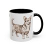 11oz Dorgi Mug, Black, right side view