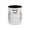 11oz Dorgi Dog Dad Mug, Black, front view