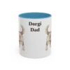 11oz Dorgi Dog Dad Mug, Light Blue, front view