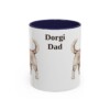 11oz Dorgi Dog Dad Mug, Navy, front view