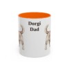 11oz Dorgi Dog Dad Mug, Orange, front view