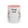 11oz Dorgi Dog Dad Mug, Pink, front view