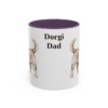 11oz Dorgi Dog Dad Mug, Purple, front view
