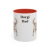 11oz Dorgi Dog Dad Mug, Red, front view