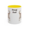 11oz Dorgi Dog Dad Mug, Yellow, front view
