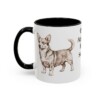 11oz Funny Dorgi Mug, Black, left side view