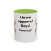 11oz Funny Dorgi Mug, Light Green, front view