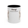 11oz Dorgi Latin Mug, Black, front view