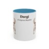 11oz Dorgi Latin Mug, Light Blue, front view