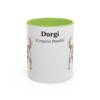 11oz Dorgi Latin Mug, Light Green, front view