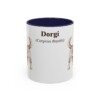 11oz Dorgi Latin Mug, Navy, front view