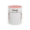 11oz Dorgi Latin Mug, Pink, front view