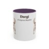 11oz Dorgi Latin Mug, Purple, front view