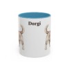 11oz Dorgi Mug, Light Blue, front view
