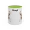 11oz Dorgi Mug, Light Green, front view