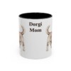 11oz Dorgi Dog Mom Mug, Black, front view