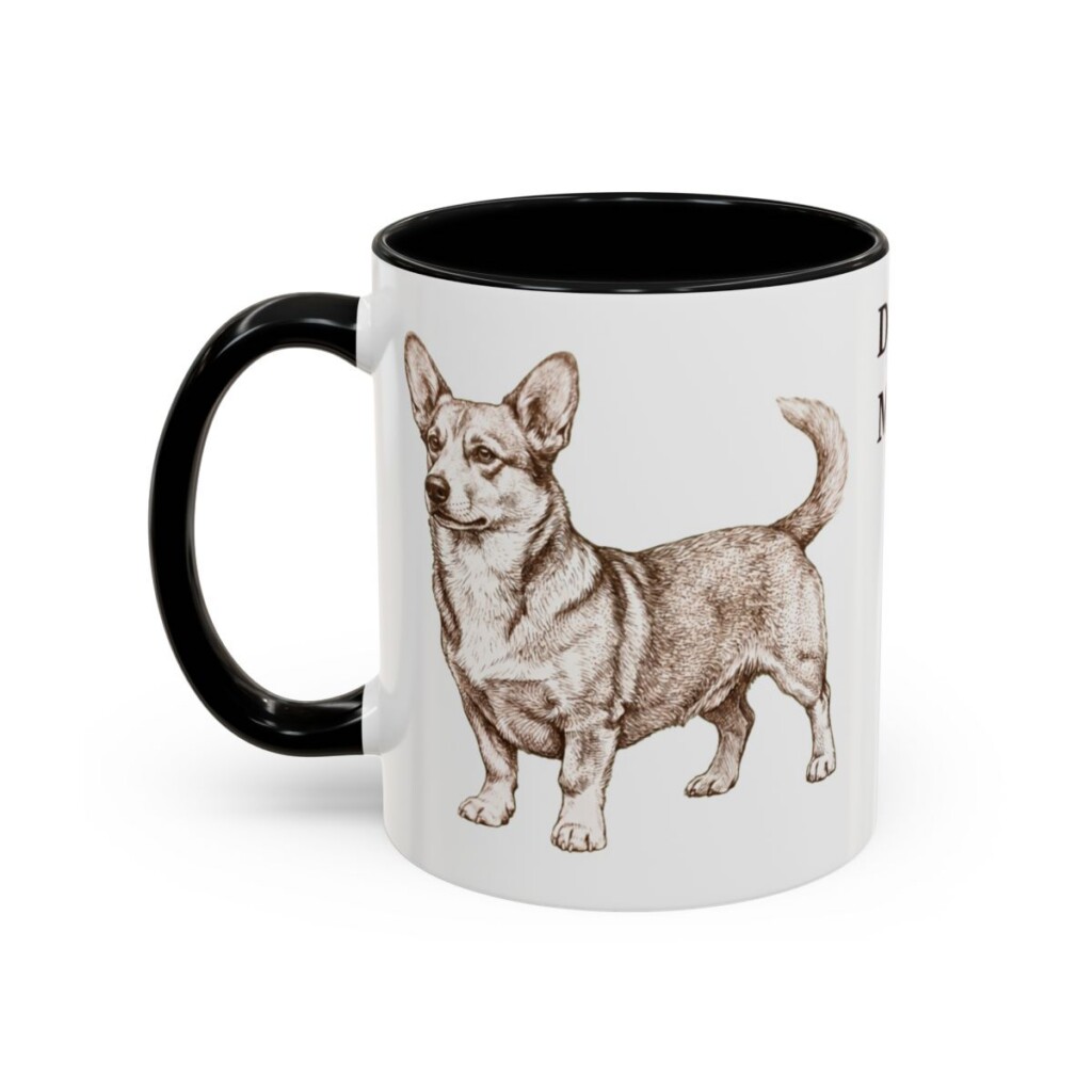 11oz Dorgi Dog Mom Mug, Black, left side view