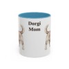 11oz Dorgi Dog Mom Mug, Light Blue, front view