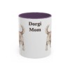11oz Dorgi Dog Mom Mug, Purple, front view