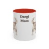 11oz Dorgi Dog Mom Mug, Red, front view