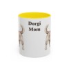 11oz Dorgi Dog Mom Mug, Yellow, front view