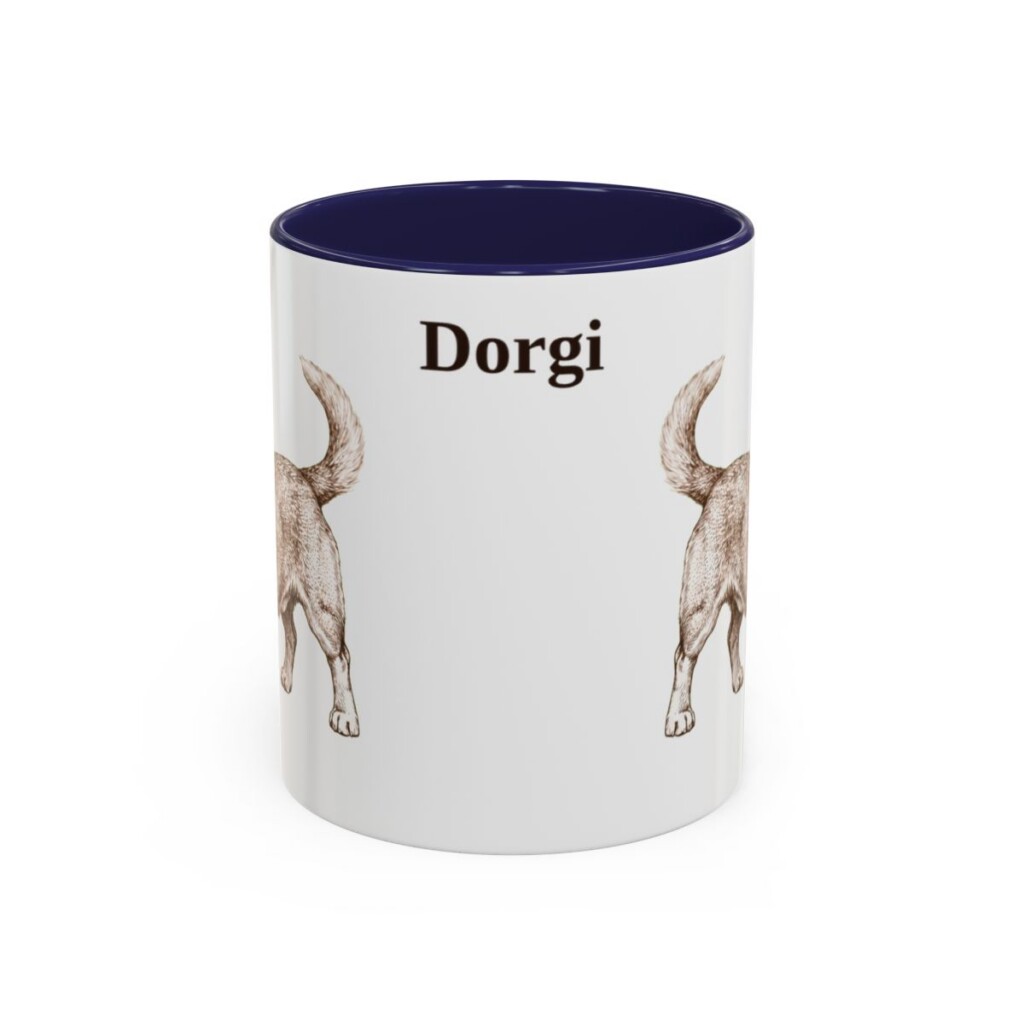 11oz Dorgi Mug, Navy, front view