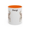 11oz Dorgi Mug, Orange, front view