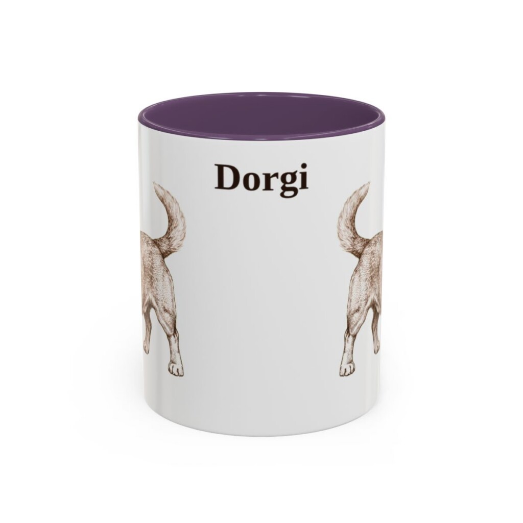 11oz Dorgi Mug, Purple, front view