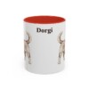 11oz Dorgi Mug, Red, front view