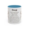 11oz Dorgi Mug, Light Blue, front view