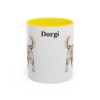 11oz Dorgi Mug, Yellow, front view