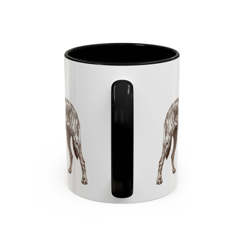 11oz Dutch Shepherd Mug, Black, back view