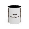 11oz Dutch Shepherd Mug, Black, front view