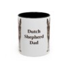 11oz Dutch Shepherd Dog Dad Mug, Black, front view