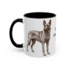 11oz Dutch Shepherd Dog Dad Mug, Black, left side view