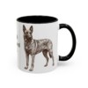 11oz Dutch Shepherd Dog Dad Mug, Black, right side view