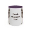 11oz Dutch Shepherd Dog Dad Mug, Purple, front view