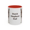 11oz Dutch Shepherd Dog Dad Mug, Red, front view