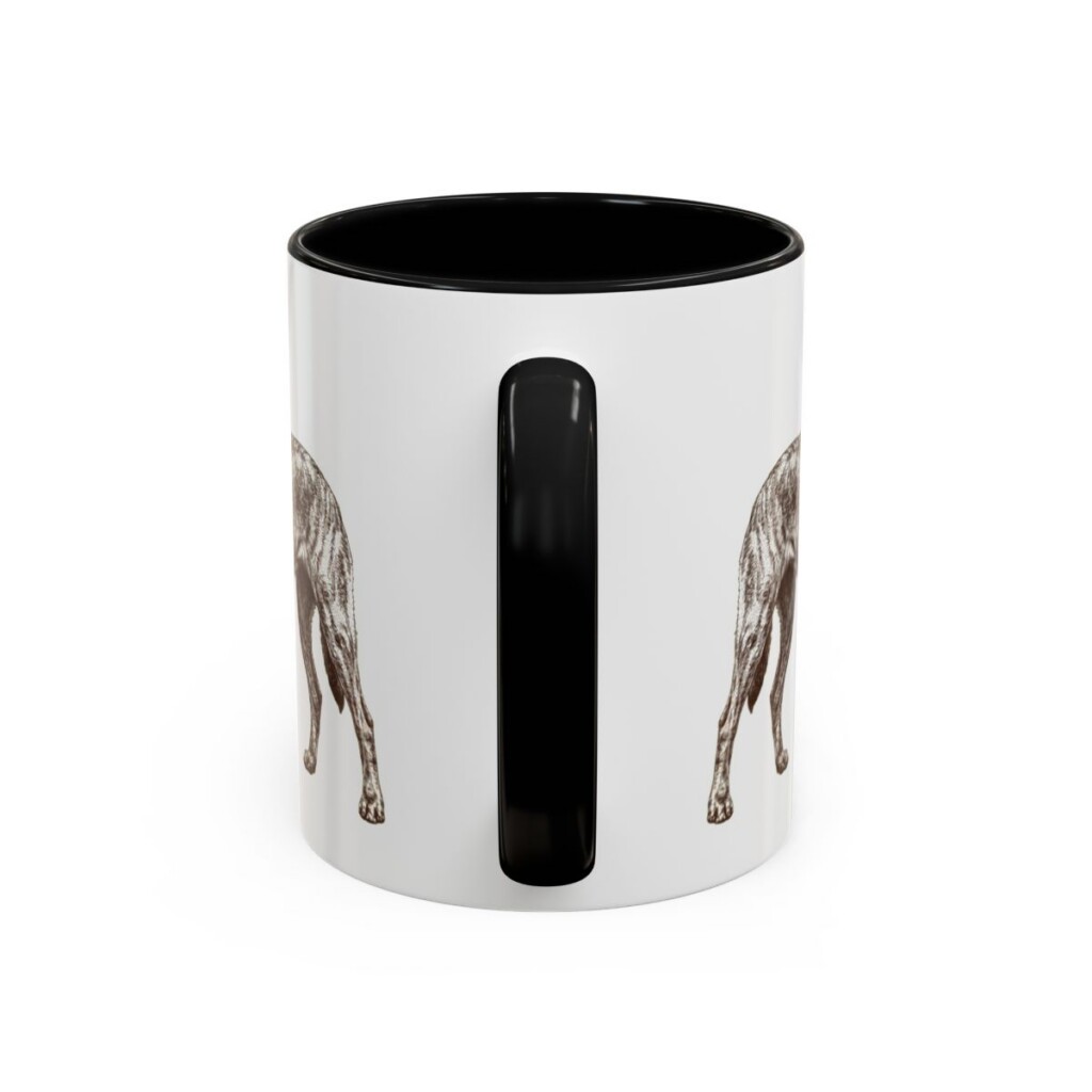 11oz Funny Dutch Shepherd Mug, Black, back view