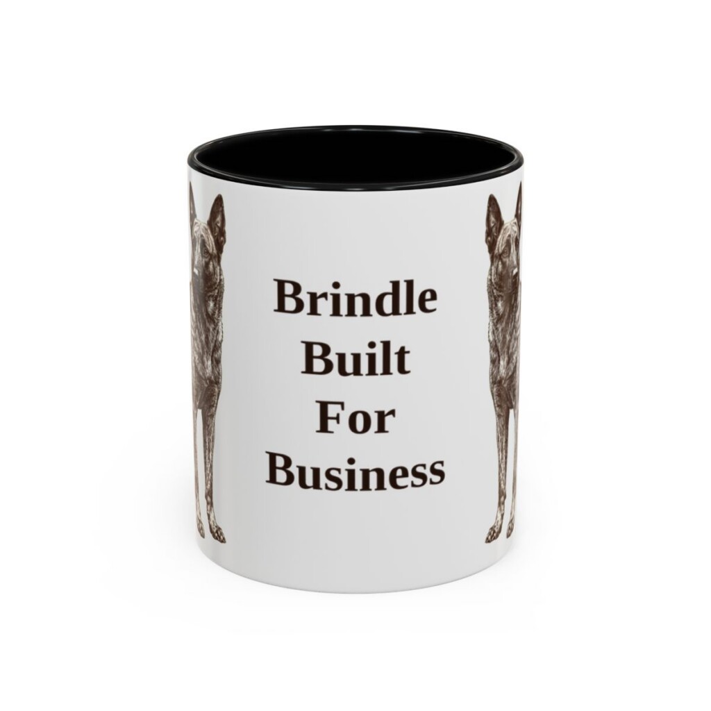 11oz Funny Dutch Shepherd Mug, Black, front view