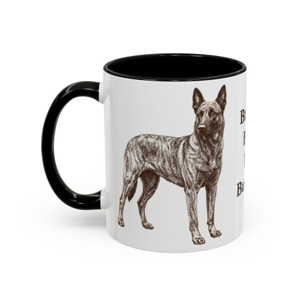 11oz Funny Dutch Shepherd Mug, Black, left side view