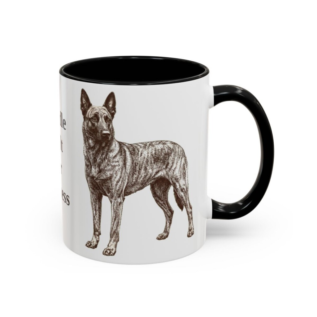 11oz Funny Dutch Shepherd Mug, Black, right side view