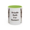 11oz Funny Dutch Shepherd Mug, Light Green, front view