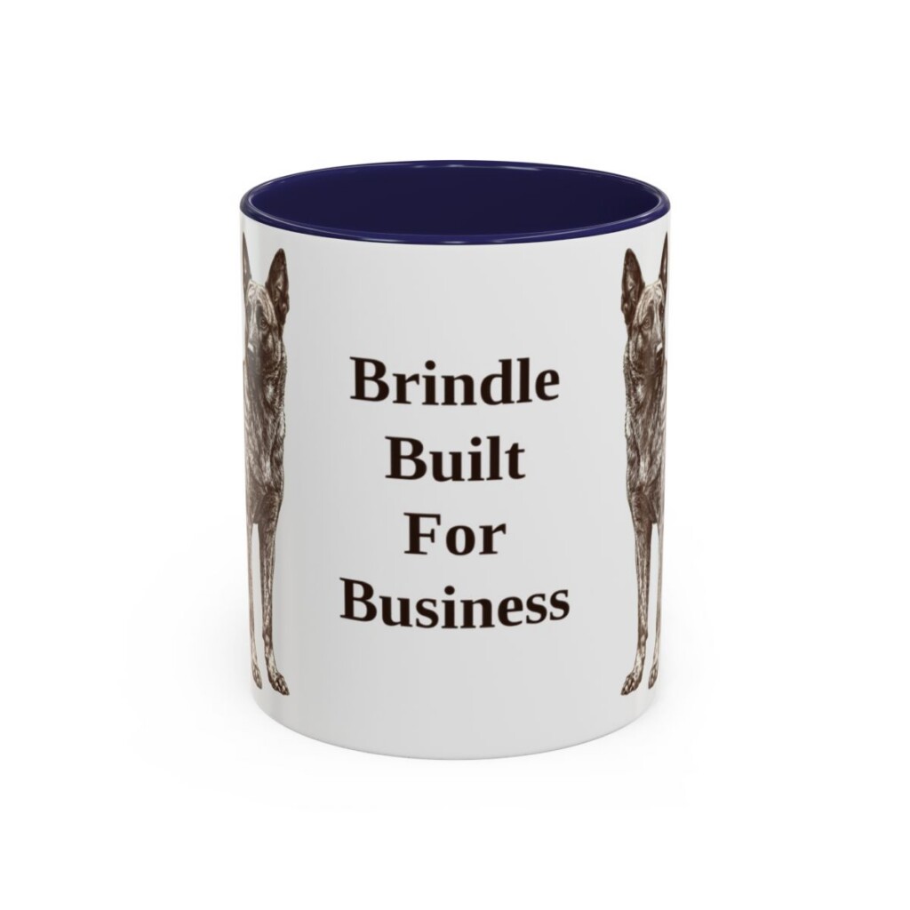 11oz Funny Dutch Shepherd Mug, Navy, front view
