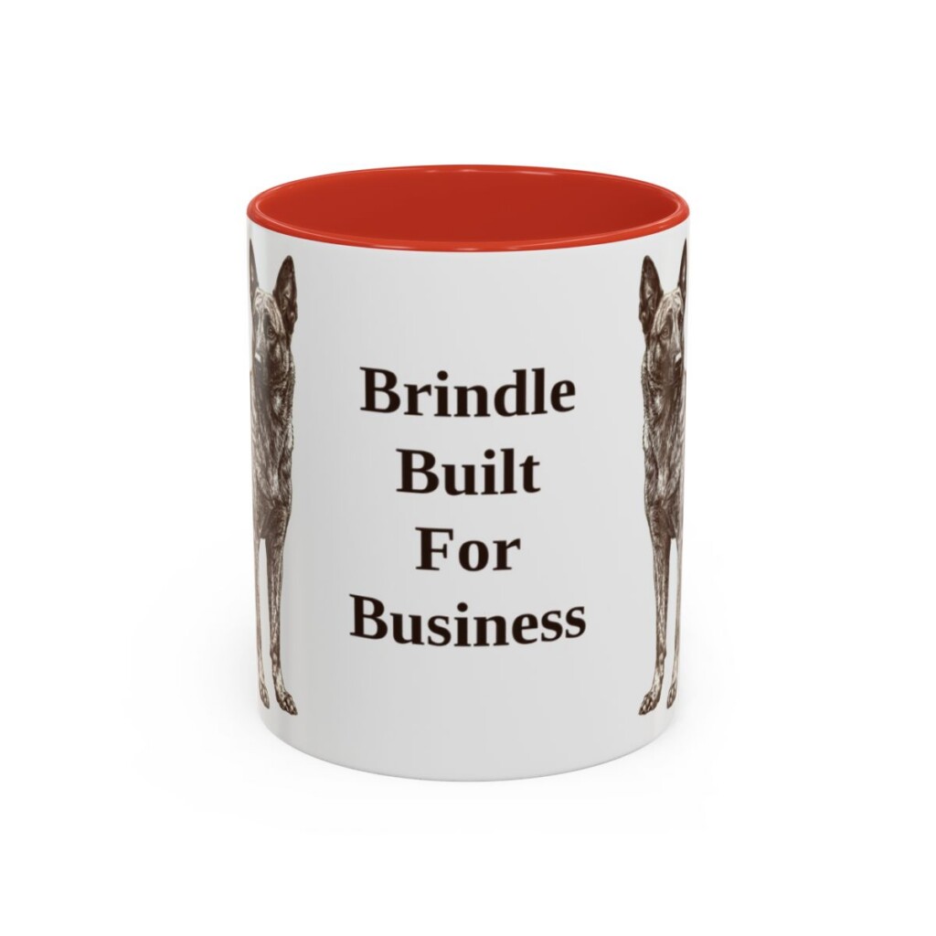 11oz Funny Dutch Shepherd Mug, Red, front view